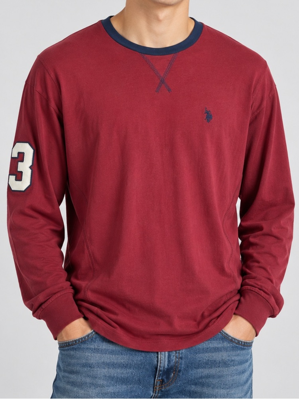 U.S. Polo Assn. Burgundy #3 Long Sleeve Men’s L